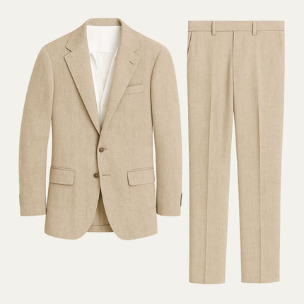 Men’s Tailored Suit Set with Notch Lapel