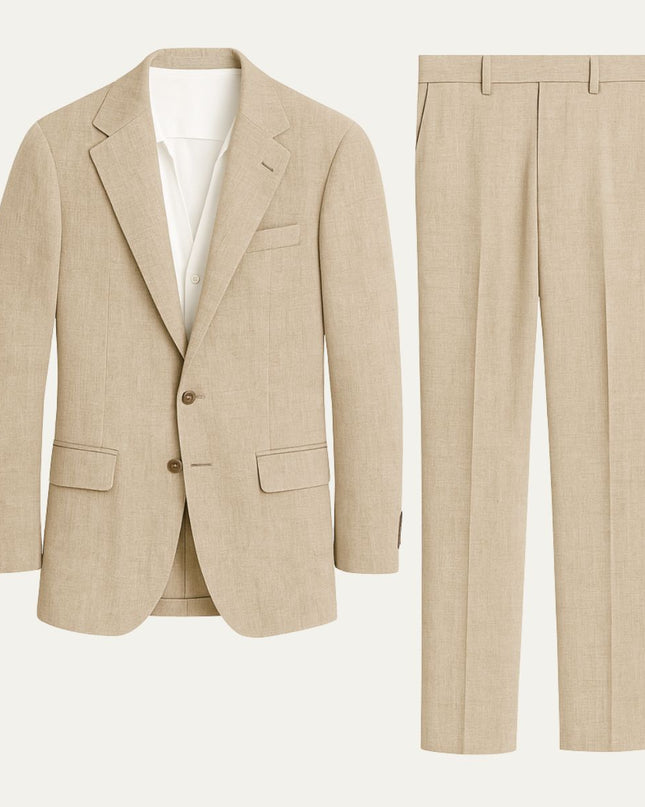 Men’s Tailored Suit Set with Notch Lapel