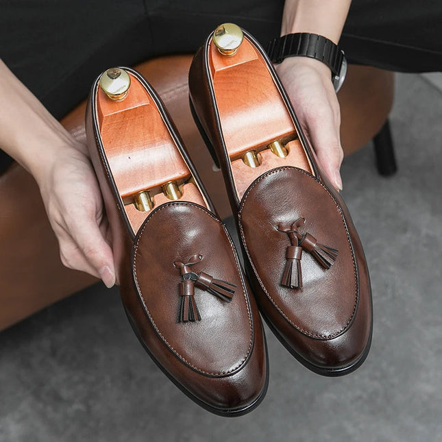 Men’s Tassel Detail Slip-On Loafers