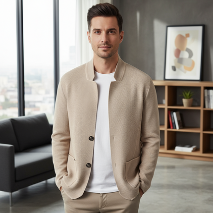 Men’s Textured Knit Jacket