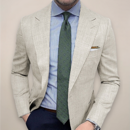 Men’s Textured Notched Tailored Blazer
