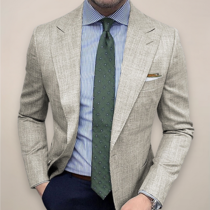Men’s Textured Notched Tailored Blazer