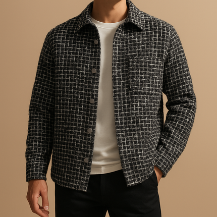 Men’s Textured Shirt Jacket