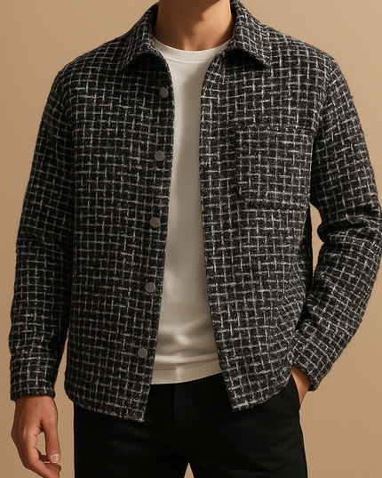 Men’s Textured Shirt Jacket