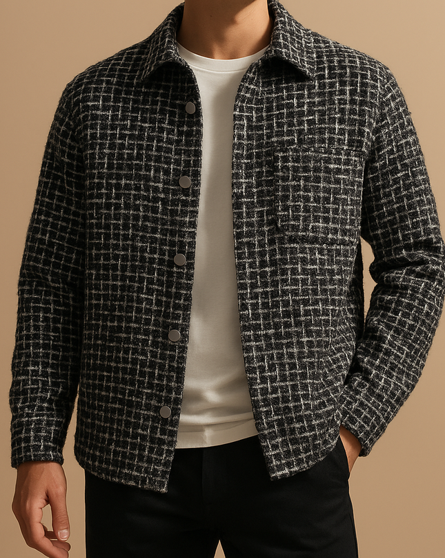 Men’s Textured Shirt Jacket