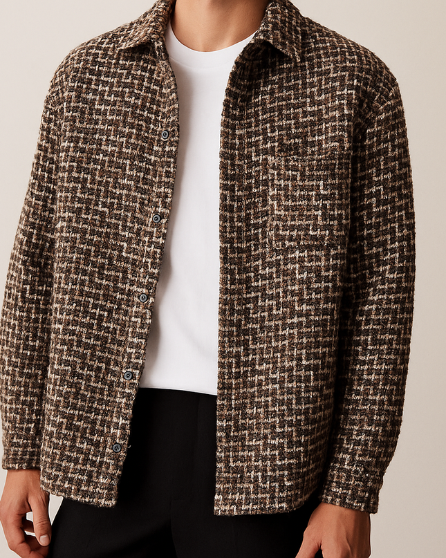 Men’s Textured Shirt Jacket