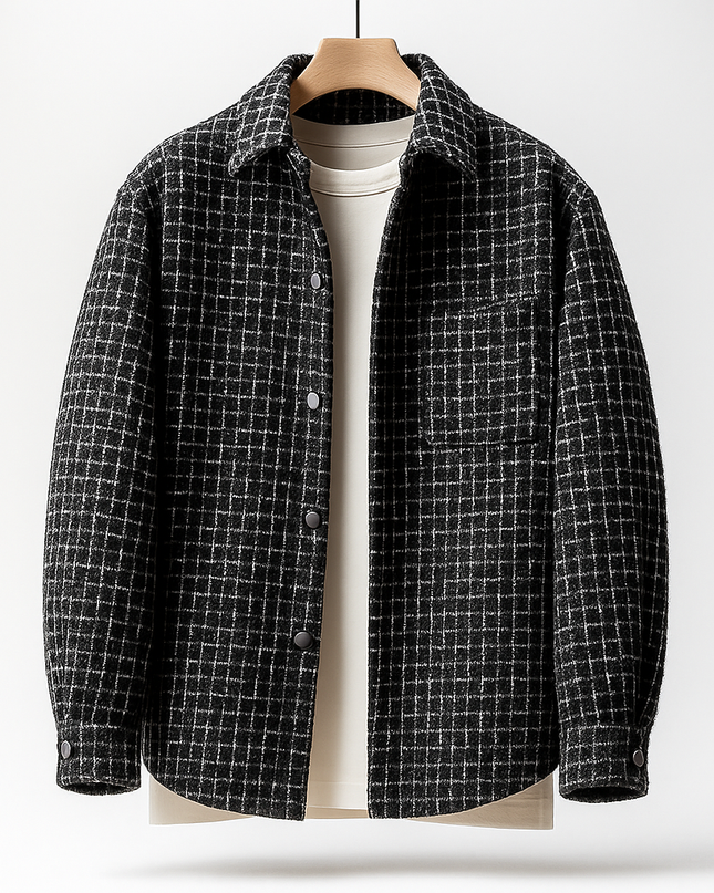 Men’s Textured Shirt Jacket