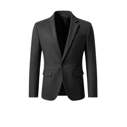 Men’s Textured Single Button Blazer