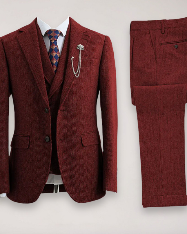 Men’s Three Piece Suit Set