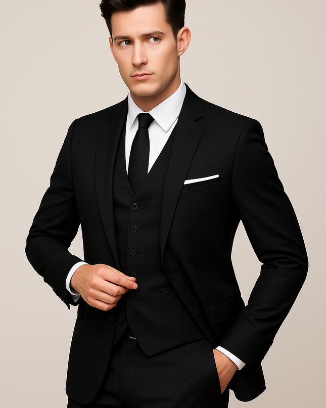 Men’s Three-Piece Tailored Suit Set