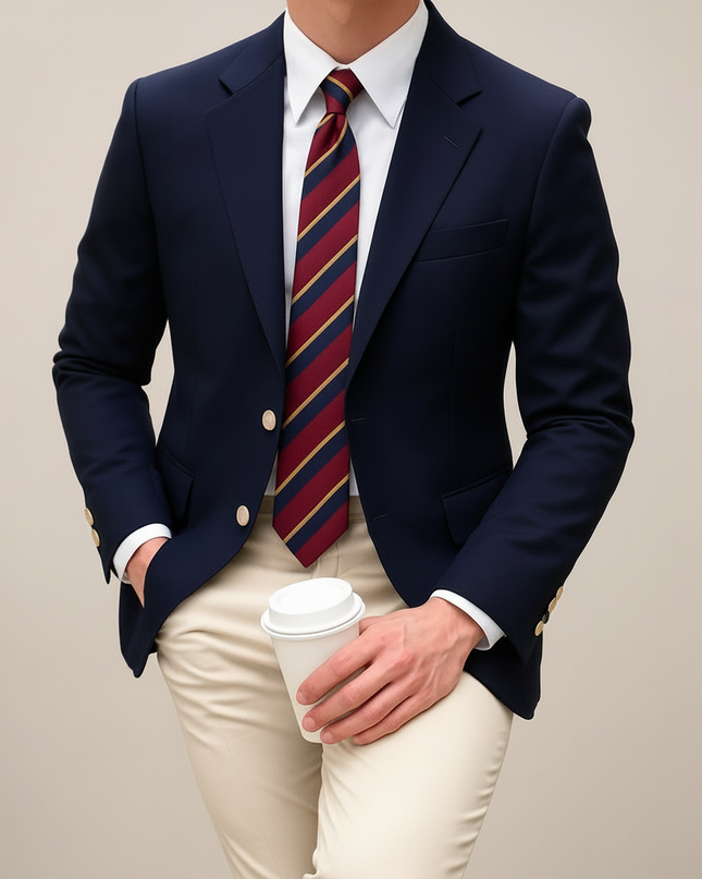 Men’s Two-Button Tailored Blazer