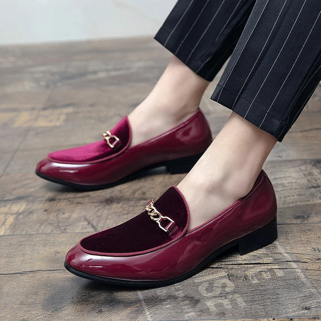 Men’s Velvet Panel Horsebit Loafers