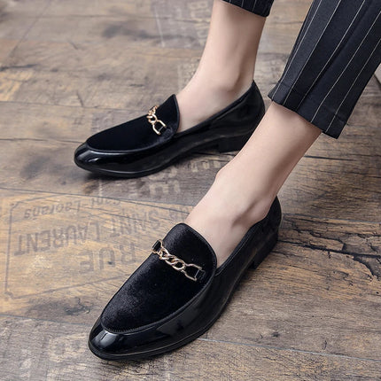 Men’s Velvet Panel Horsebit Loafers