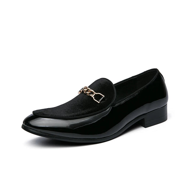 Men’s Velvet Panel Horsebit Loafers