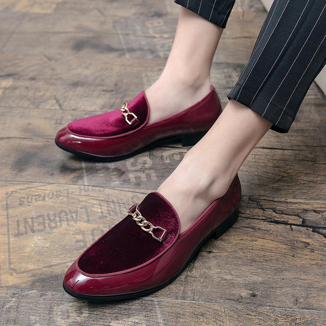 Men’s Velvet Panel Horsebit Loafers