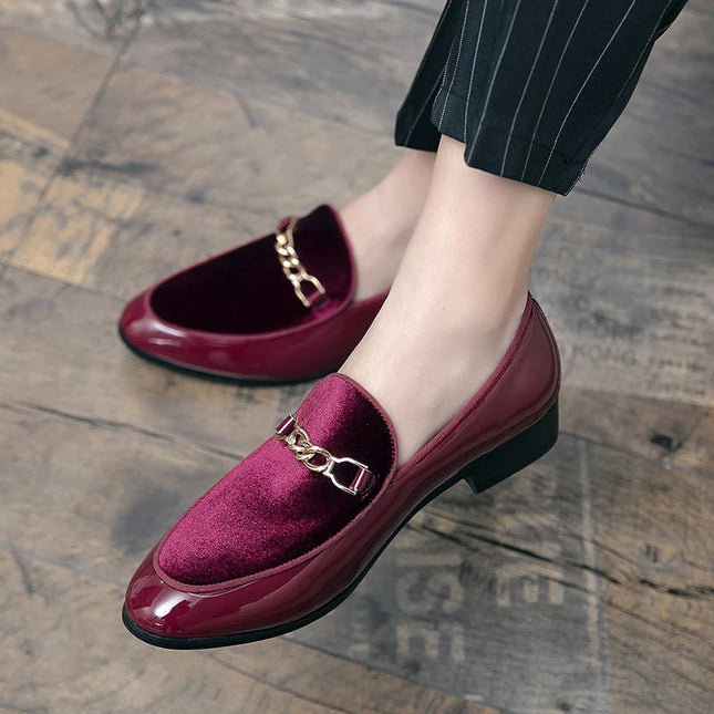 Men’s Velvet Panel Horsebit Loafers