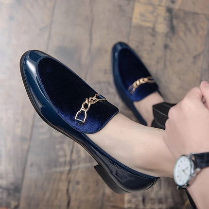 Men’s Velvet Panel Horsebit Loafers
