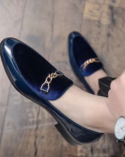 Men’s Velvet Panel Horsebit Loafers