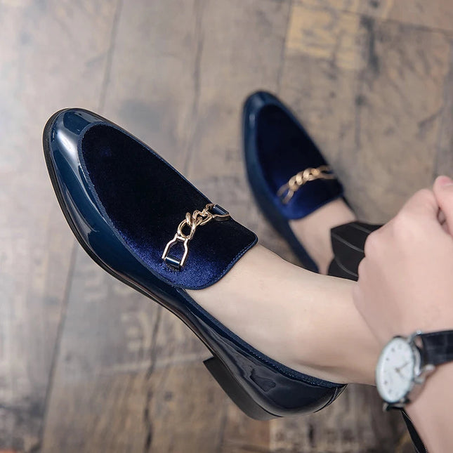 Men’s Velvet Panel Horsebit Loafers