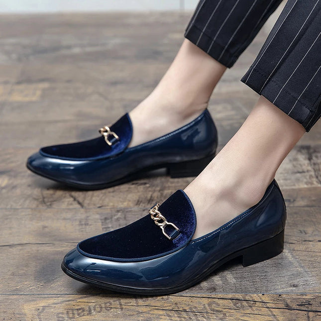 Men’s Velvet Panel Horsebit Loafers