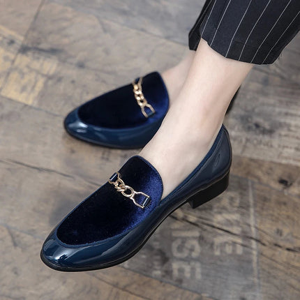 Men’s Velvet Panel Horsebit Loafers