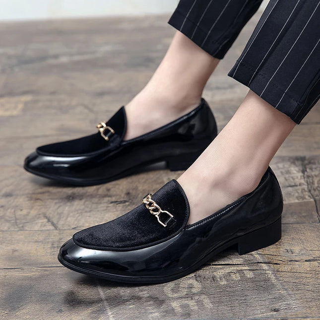 Men’s Velvet Panel Horsebit Loafers