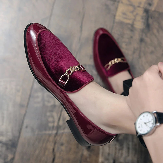 Men’s Velvet Panel Horsebit Loafers
