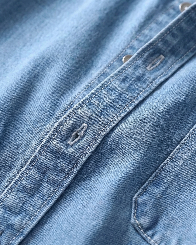 Men’s Washed Denim Button Shirt