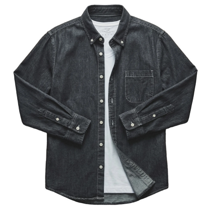 Men’s Washed Denim Button Shirt