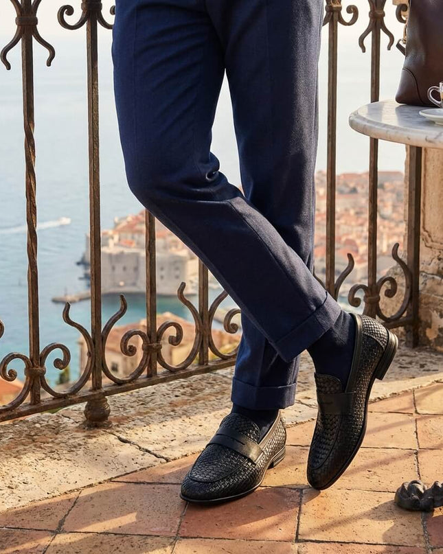 Men’s Woven Penny Loafers