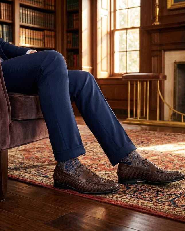 Men’s Woven Penny Loafers