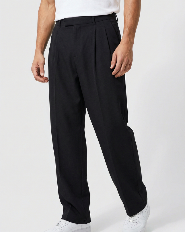 Men's Fitted Trousers Tailored Elegant Style