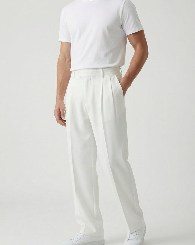 Men's Fitted Trousers Tailored Elegant Style