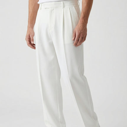 Men's Fitted Trousers Tailored Elegant Style