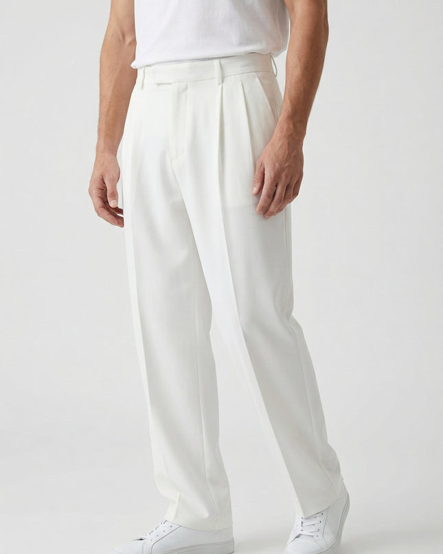 Men's Fitted Trousers Tailored Elegant Style