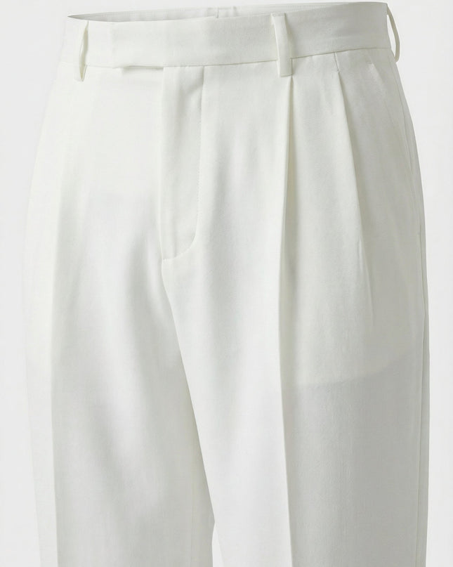 Men's Fitted Trousers Tailored Elegant Style