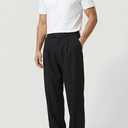Men's Fitted Trousers Tailored Elegant Style
