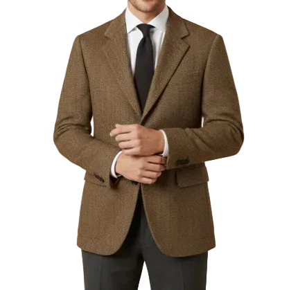 Men's Herringbone Tweed Blazer