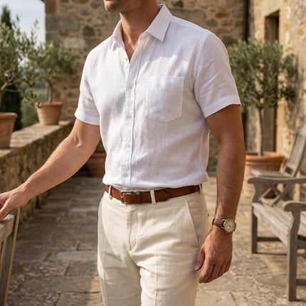 Men’s Short Sleeve Button-Up Shirt
