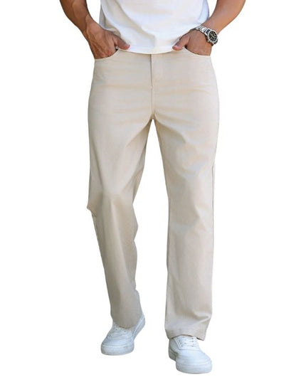 Men’s Straight Leg Pants in Solid Color