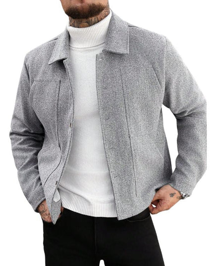 Men’s Long Sleeve Jacket with Front Pockets