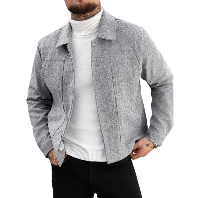 Men’s Long Sleeve Jacket with Front Pockets