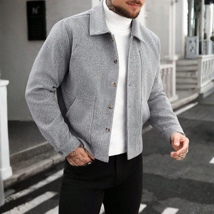 Men’s Long Sleeve Jacket with Front Pockets