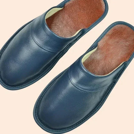 Merrick | Orthopedic Men's Slides – Leather House Slippers