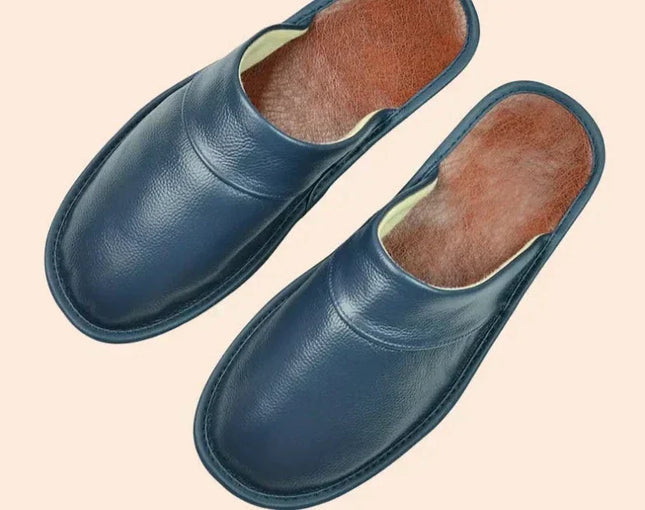 Merrick | Orthopedic Men's Slides – Leather House Slippers