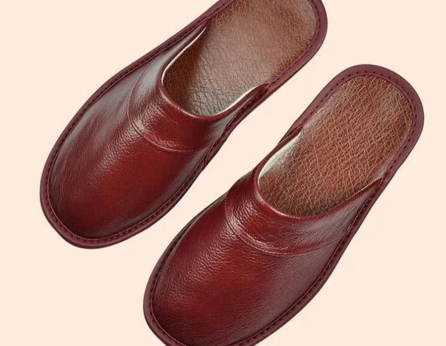 Merrick | Orthopedic Men's Slides – Leather House Slippers