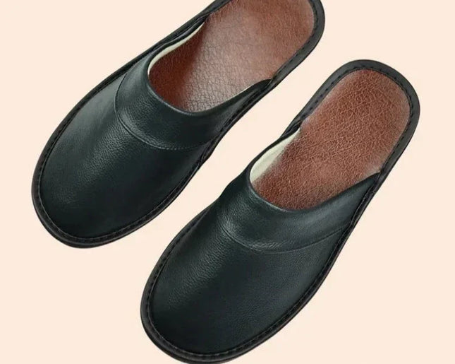Merrick | Orthopedic Men's Slides – Leather House Slippers