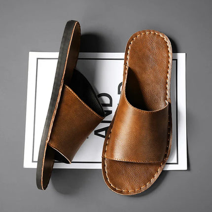 Nico | Minimalist Men's Sandals – Leather Slide