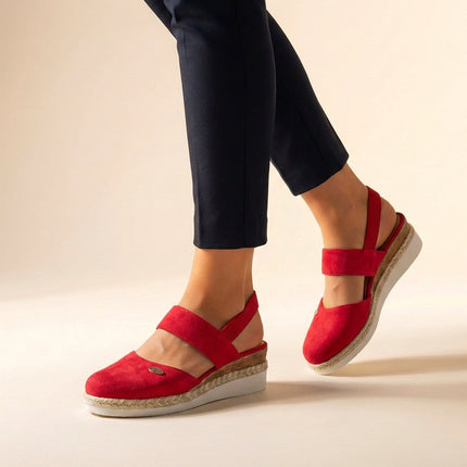 Noelle | Comfortable Espadrille Sandals – Platform Slingback