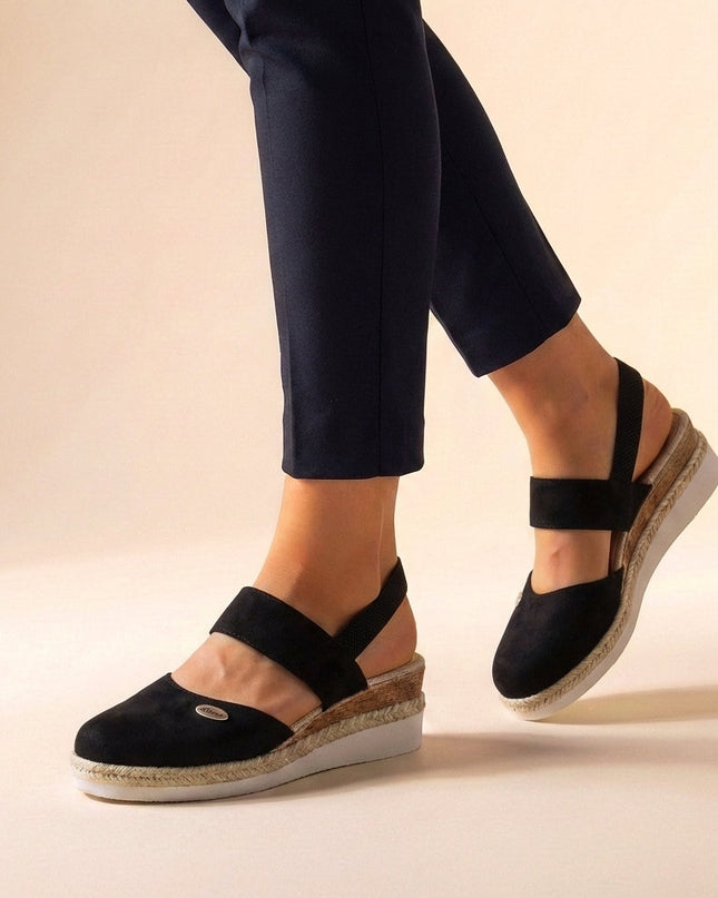 Noelle | Comfortable Espadrille Sandals – Platform Slingback